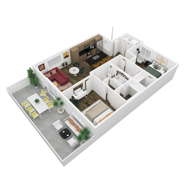 2 Bed/2 Bath 8 floor plan